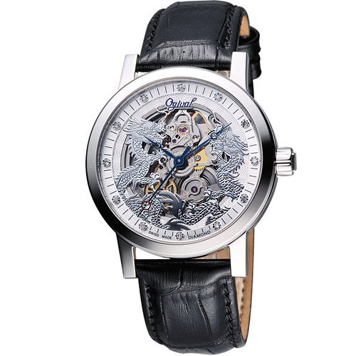 Ogival 愛其華 龍年限定版真鑽珍藏機腕錶(388.63AGS皮)