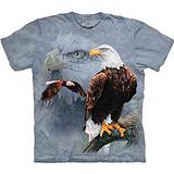 『摩達客』美國進口【The Mountain】自然純棉系列 白頭鷹群 設計T恤 (預購)