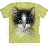 『摩達客』美國進口【The Mountain】自然純棉系列 綠眼小貓設計T恤 (預購)