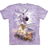 『摩達客』美國進口【The Mountain】自然純棉系列 雙彩虹獨角獸設計T恤 (預購)