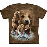 『摩達客』美國進口【The Mountain】自然純棉系列 尋十棕熊群設計T恤 (預購)