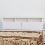 【LOHA】樂生活簡約收納5尺雙人床頭箱(白色)