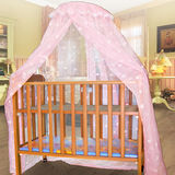 【凱蕾絲帝】嬰兒床架專用針織嬰兒蚊帳-適合65*125CM以內床架(粉紅)
