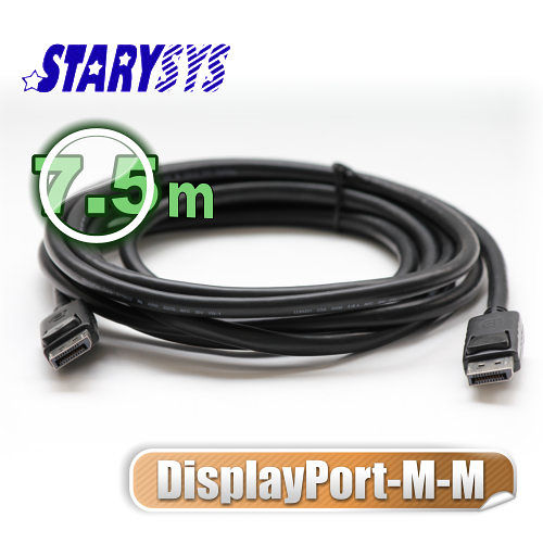 曜兆STARY高級線材DisplayPort-7.5公尺圓線(公-公)