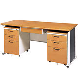 SYS木紋辦公桌櫃組247-2(150)
