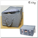 《E.City》【1入】竹炭衣物整理袋(65L)除味透明窗收納箱