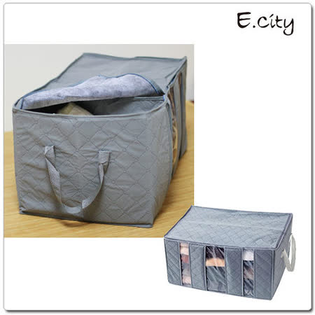【私心大推】gohappy快樂購《E.City》【1入】竹炭衣物整理袋(65L)除味透明窗收納箱去哪買太平洋 sogo 雙 和