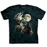 『摩達客』美國進口【The Mountain】自然純棉系列 三狼嚎月設計T恤 (預購)