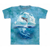 『摩達客』美國進口【The Mountain】自然純棉系列 海豚天空設計T恤 (預購)
