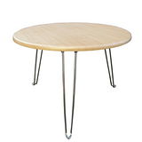 圓形造型折合腳休閒和室桌(二色)