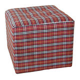 【中型】38公分(寬)[喜氣紅]蘇格蘭條紋-沙發椅