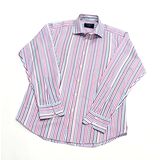 『摩達客』英國進口【Charles Tyrwhitt】高級彩色多緞紋長袖襯衫