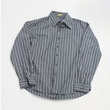 『摩達客』美國進口 【Solis】Premium Woven Collection灰色直紋長袖休閒襯衫