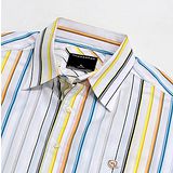 『摩達客』美國進口人氣品牌【 Rocawear 】Off Shore 白色彩直紋長袖襯衫