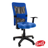吉加吉 長背辦公椅 TW-041 藍色  3D立體(小顆)坐墊  休閒電腦椅
