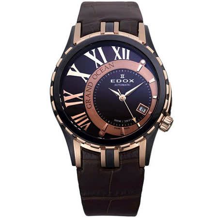 【好物推薦】gohappy快樂購EDOX Grand Ocean 偏心機械腕錶-咖啡金(E37008357BRR)-39mm心得sog0 百貨