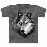 『摩達客』美國進口【The Mountain】自然純棉系列 野狼像設計T恤 (預購)