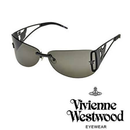 【私心大推】gohappyVivienne Westwood太陽眼鏡★重金屬前衛造型★英倫龐克教母設計(鐵灰色) VW592 05效果遠東 百貨 板橋