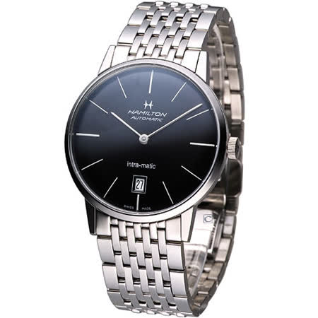 【好物推薦】gohappy 線上快樂購Hamilton Intra-Matic 優雅復刻機械腕錶(H38455131)黑面 鋼帶款去哪買大 遠 百 書局