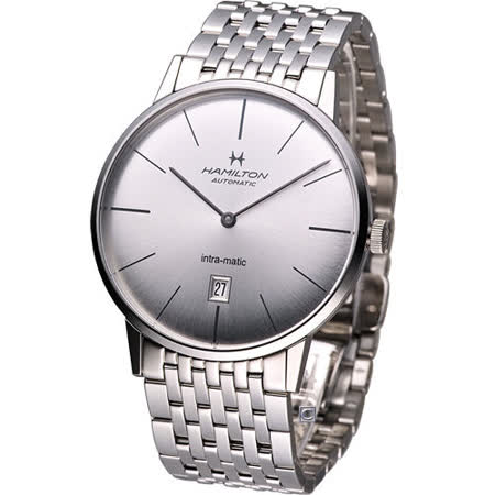 【好物推薦】gohappyHamilton Intra-Matic 優雅復刻機械腕錶(H38755151)銀白面 鋼帶款效果如何台中 大 遠 百 櫃 位