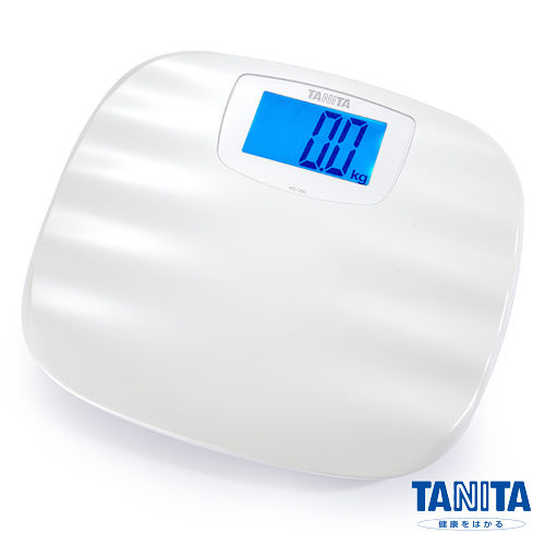日本TANIT遠東 愛 買A波浪珠貝全自動電子體重計HD-390白
