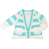 『摩達客』美國LA設計品牌【Suvnir】藍白橫紋針織衫外套