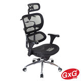 吉加吉 頂級人體工學椅 TW-SLB3 拋光鋁合金黑框黑網 頭枕前置款 主管/電腦椅 外銷重量級