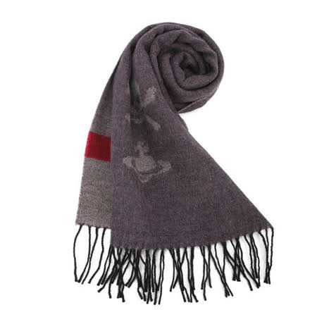 【開箱心得分享】gohappy 線上快樂購Vivienne Westwood 星球骷髏素色針織圍巾-灰紫色評價怎樣遠東 都會 city super
