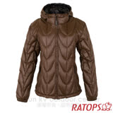 【瑞多仕-RATOPS】女20丹超輕羽絨衣.羽絨外套.保暖外套.雪衣.RAD358 (咖啡色/黑色)