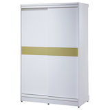 康特爾4x7尺白色推門衣櫃