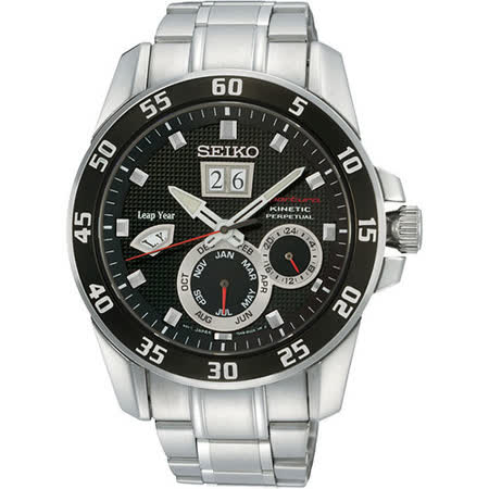 【部落客推薦】gohappySEIKO Kinetic 專業萬年曆腕錶-黑 7D48-0AK0D價格泰 美味 愛 買