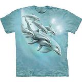 『摩達客』美國進口【The Mountain】自然純棉系列 海豚潛水 設計T恤 (預購)