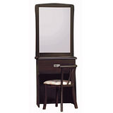 Bernice 簡單2尺活動鏡框化妝台(含木椅)-可選色