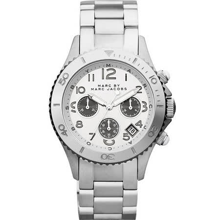 【網購】gohappy快樂購物網Marc Jacobs 時尚魅力三眼計時腕錶-銀 MBM3155推薦大 遠 百 書局