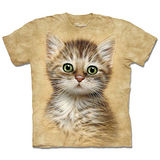 『摩達客』(預購)美國進口【The Mountain】自然純棉系列 棕虎斑小貓 設計T恤