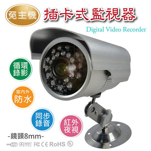免主機garmin 行車紀錄/室內外安防監視器攝影機K809 (鏡頭8MM)
