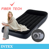 【INTEX】舒適型內建電動幫浦充氣床墊-單人加大-寬99cm-有頭枕