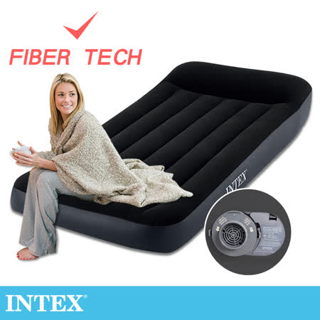 【部落客推薦】gohappy【INTEX】舒適型內建電動幫浦充氣床墊-單人加大-寬99cm-有頭枕哪裡買遠東 威 秀