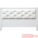 Margaret-奧克蘭水鑽雙人5尺床頭床(白色)