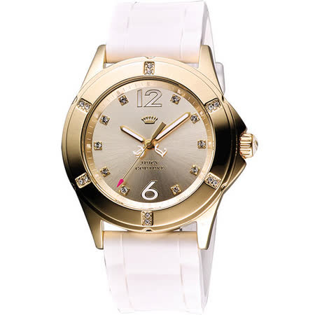 【好物分享】gohappy線上購物Juicy Couture Rich Girl 美式風晶鑽腕錶-金/白 J1900996價錢大 遠 百 百貨