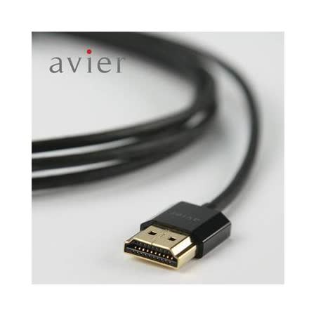 【avier】ABS 超薄鏡面烤遠 百 網站漆 HDMI轉HDMI 2M 線材 傳輸高畫質影像