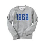 預購‧美國【GAP-1】男裝1969 fleece pullover復古1969長袖上衣(灰)