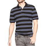 預購‧美國【GAP-2】男裝Multi striped雙色條紋POLO短衫(深藍)