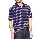 預購‧美國【GAP-2】男裝Multi striped雙色條紋POLO短衫(紫)