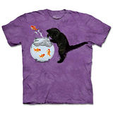 『摩達客』(預購)美國進口【The Mountain】自然純棉系列 抓魚小貓 設計T恤