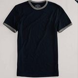 預購◈美國【AE-3】男裝LEGEND RINGER簡約滾邊短T恤(深藍)