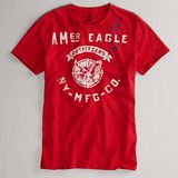 預購◈美國【AE-3】男裝SIGNATURE GRAPHIC潮流標誌短T恤(紅)
