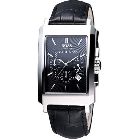 【私心大推】gohappy線上購物Hugo Boss 現代爵士三眼計時腕錶-黑 H1512258開箱go hapy