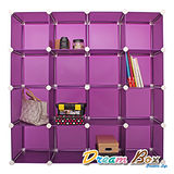 〝DREAM BOX〞生活玩家16格創意組合收納櫃〝玩樂紫〞