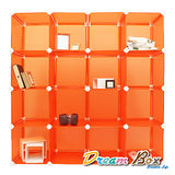 〝DREAM BOX〞生活玩家16格創意組合收納櫃〝魔幻橘〞